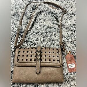 Sam & Hadley vegan leather shoulder purse excellent condition includes 2 straps